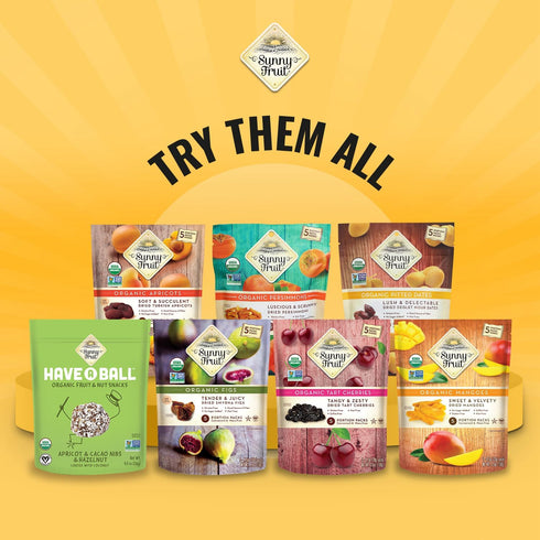 Sunny Fruit Soft Organic Turkish Dried Mulberries - 1 Bag (5 Individual Portion Packs) | No Preservatives, No Sugar Added | Healthy, Convenient Su...
