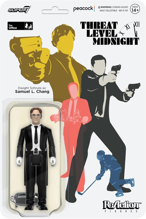 Super7 The Office Threat Level Midnight Dwight Schrute as Samuel L. Chang - 3.75" The Office Action Figure with Accessory Classic TV Show Collecti...