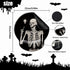 Ergonomic Mouse Pad with Wrist Rest Support, Gothic Skull Skeleton Black Small Mousepad with Non-Slip Pain Relief Rubber Base, Cute Gaming Mouse P...
