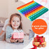 Math Toys P0p with Numbers, Kingmall 1-100 POP Rainbow Square Fidgett Ttoy 100bubbles Learning Tool for Teachers to Create Kinds of Math Manipulat...