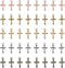 50 Pcs Vintage Crucifix Pendants Beading Charms with Hole Small Chic Elegant Metal Religious Bulk Cross for Jewelry Making Kit DIY Bracelet Neckla...