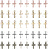 50 Pcs Vintage Crucifix Pendants Beading Charms with Hole Small Chic Elegant Metal Religious Bulk Cross for Jewelry Making Kit DIY Bracelet Neckla...