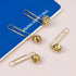 10PCS Paper Clips Office Note Paper Clamp Mini Clothespin Paperclips with Crystal Ball for Paper Organizer Paperwork (Gold)...