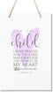 LifeSong Milestones for This Child I Have Prayed Owl Wall Decor Decorations Hanging Signs for Kids, Bedroom, Nursery, Baby Boys and Girls Room Siz...
