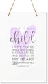 LifeSong Milestones for This Child I Have Prayed Owl Wall Decor Decorations Hanging Signs for Kids, Bedroom, Nursery, Baby Boys and Girls Room Siz...