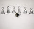 One Dozen 2-inch High Silver Bells Wedding Motorcycle Brass Bells Chrome Plated...