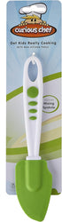 Curious Chef Kids Silicone Spatula - Medium Green - Ergonomic Soft-Grip Handle & Dishwasher-Safe - Safe Spatulas for Toddlers with Mixing & Spread...
