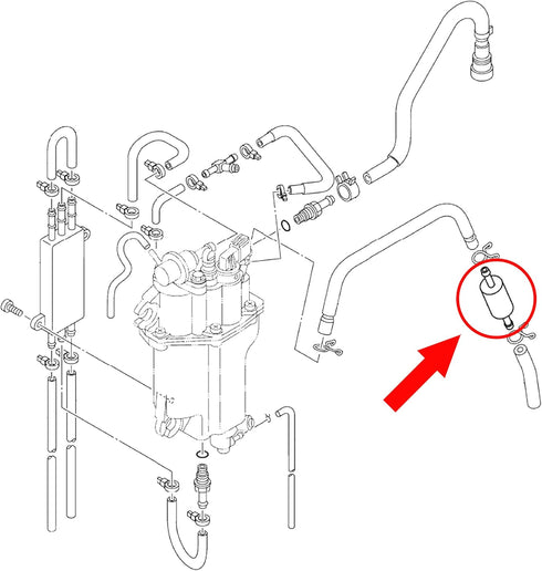 In-Line Fuel Filter Strainer Replacement For Yamaha Outboard 4-Stroke, 2005 & Up - 18-79983, 6C5-24251-00-00...