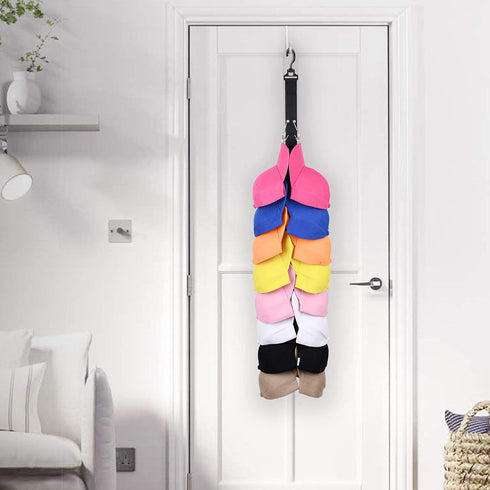 Closet Hanging Cap Organizer, 16 Baseball Cap Rack, Closet Hook Cap Holder Hat Storage Organizer - Keep Hats Cleaner Than a Hat Rack (1 Pack)...