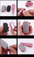 Royalfox(TM) 3 Buttons 3D Bling flip Folding Remote Key Fob case Cover for VW Volkswagen Jetta GTI Passat Golf Tiguan Touareg Beetle Multivan Sagi...