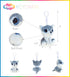 Puzzled DolliBu Wolf Plush Big Eyes Keychain Stuffed Animal - Soft Wild Mountain Animal Charm with Sparkling Big Eyes, Decorative Zoo Plush Toy Ac...