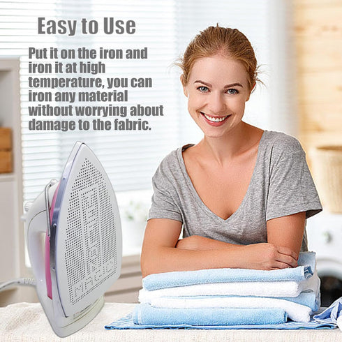 FQTANJU 2PCS Cover Iron Shoe for Electric Iron, Aluminum Ironing Shoe Compatible with Most Electric Steam Iron, Ironing Aid Board Protect Fabrics ...