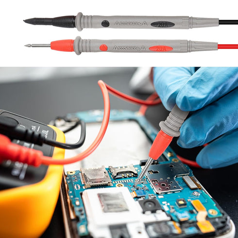 Multimeter Automotive Test Leads Kit with Crocodile Clip, Silicone Testing Lead Kit, Testing Hook, Testing Probe Professional Kit, Testing Cable...