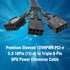 Premium Sleeved 12VHPWR PCI-e 5.0 16Pin (12+4) to Triple 8-Pin GPU Power Extension Cable (F04-303BK)...