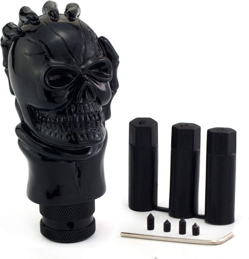 Skull Manual Car Knob Shifter, Auto Gear Shift Handle Magic Skeleton Stick Style Fit Most MT Transmissions, Black...