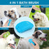 2 Pack Dog Bath Brush,Rubber Dog Shampoo Grooming Brush,Silicone Pet Wash & Massage Brushes,Dog Shower Wash Curry Brush for Long Short Hair,Medium...