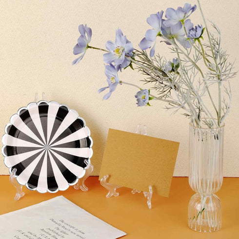 Plastic Easels 4/6/8 Inches Acrylic Plate Stand Multiple Sizes Easel Stands Clear Display Stand Decorative Plate Holders for Picture, Photo, Frame...