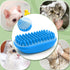 Taeku Dog Bath Brush, Rubber Shampoo Grooming Pet Brush Soft Shedding Bathing Hair Accessories Back Massage Cat Brush for Long Short Fur (Blue)...