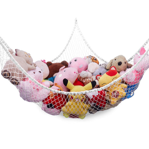 Stuffed Animal Hammock, Toy Hammock Storage Net, LXUNYI Mesh Toy Net Holder Jumbo Wall Corner Giant Baby Kids Children Stuff animals Hammocks Net ...
