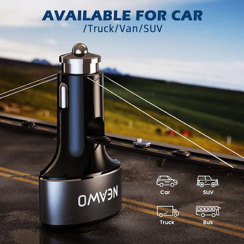 USB C Car Charger, 60W 3 Ports Car Charger USB Adapter Fast Charge PD&QC 3.0 Type C Car Cigarette Lighter Charger Compatible with iPhone13/12Pro M...