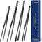 4 Pcs Cooking Tweezers Tongs, 12''&10'' Black Stainless Steel Food Tongs Set, Professional Kitchen Long Tongs for Cooking,Repairing,Sea food,BBQ,M...