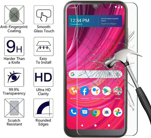 (3 Pack for BLU View 4 Tempered Glass Screen Protector, Anti-Scratch Ultra Clear 9H Premium 0.26mm HD Bubble Free......