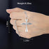 Cross Pendant for Car Rear View Mirror Decor Hanging Ornament Stainless Steel Angel Wings Cross Necklace Amulet Jewelry Men Boys Christian Gift...