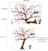 Runtoo Panda Wall Decal - Cherry Blossom Wall Art Stickers for Living Room & Bedroom...
