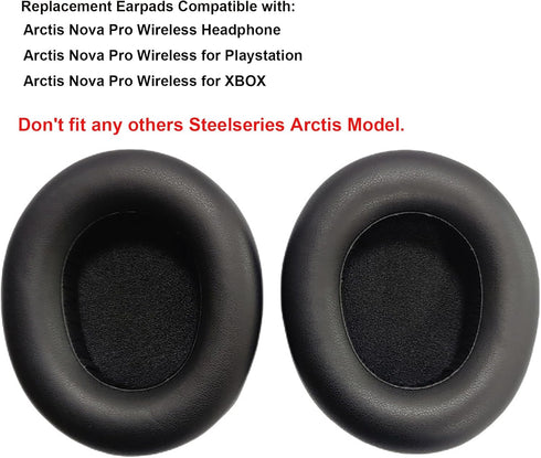 Replacement Earpads Ear Cushions for Steelseries Arctis Nova Pro Wireless Headphones Earpad Softer Leather Replacement Headset Ear Pads Cups Black...