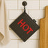 Creative Home Black Neoprene Heat Resist Square Trivet Pot Holder Oven Hot Pads Insulated for Cooking Baking Pot Holding, Hot Print, 8.6" x 8.6" x...