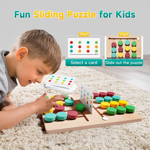 HahaGift Kids Toys Boys Girls 3-5 - Sliding Puzzle Board Games for age 3-5-7 8-13...