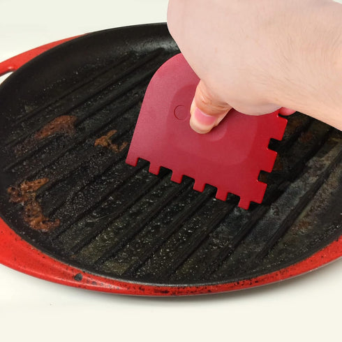 3 Set Plastic Grill Pan Scraper Griddle Scraper Tool Grill Scraper for Griddle Cleaner Grill Cleaning Cast Iron Pan Scraper Cast Iron Accessories ...