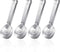 Tea Bag Squeezer Tongs Stainless Steel Spoon for Bags Silver Strainer Clip Tea Squeezer for Loosing Leaf, Gripping Ice Cube, Sugar(4 Pieces)...