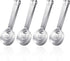 Tea Bag Squeezer Tongs Stainless Steel Spoon for Bags Silver Strainer Clip Tea Squeezer for Loosing Leaf, Gripping Ice Cube, Sugar(4 Pieces)...