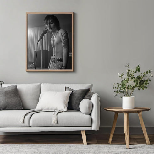 Posterizer 1 pcs-retro rock and roll muscian-black and white photo 2-Photography Art-Retro Art-Decorations for Bedroom, Office, Living Room - unfr...