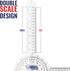 ASA TECHMED 3 Pcs Goniometer Set, 12, 8, 6 Inch Medical Spinal Goniometer Angle Protractor Angle Ruler...