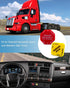 Parking and Air Brake Knobs for Semi Trucks Threaded Fit for Peterbilt Kenworth Volvo and Western Star Truck Yellow Parking Brake Knob and Red Tra...
