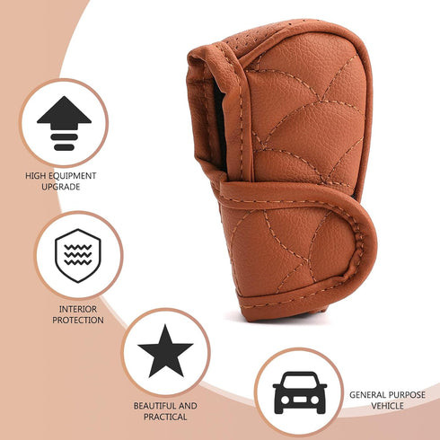 1 PC Car Gear Shift Cover Replacement, Breathable Leather Design, Soft Durable Vehicle Gear Shifter Decor, Universal Waterproof Automotive Shifter...