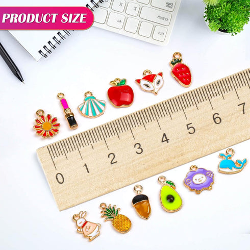 Mckanti 150PCS Bracelet Charms, Silver Bracelet Gold Plated Enamel Charms Pendants for Necklace Bracelet Jewelry Making and Crafting....