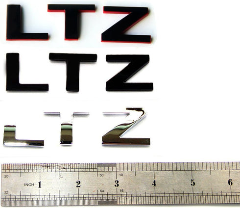 1x OEM LTZ Letter Nameplate Emblem Badge Compatible with Silverado Sierra Tahoe Suburban Glossy (2007-2018 Redline)...
