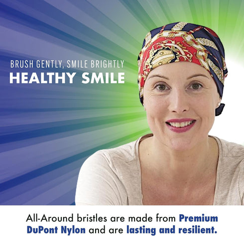 Brilliant Specialty Adult Round Toothbrush for Sensitive Mouths to Support Chemo and Other Sensory Oral Care Needs with Ultra Soft Bristles, Viole...