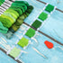 Pllieay 24 Skeins Friendship Bracelets Floss, Green Gradient Embroidery Floss, Cross Stitch Threads with 6 Floss Bobbins, 2 Embroidery Needles and...