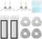Replacement Parts - Replenishment Kit Compatible with NARWAL T10 J1 J2 Robtic Vacuum Cleaner Robot, 2 Hepa Filters, 4 Side Brushes, 4 Microfiber M...