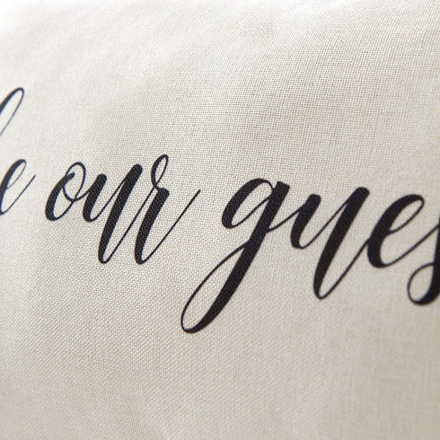 Meekio Farmhouse Pillow Covers with Be Our Guest Quote 12" x 20" Farmhouse Rustic Décor Lumbar Pillow Covers with Saying Guest Room Décor...