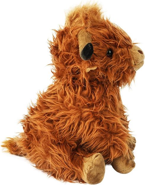 Highland Cow Stuffed Animals,Cute Fluffy Stuff Cow Plush Realistic Scottish Cattle Animals Toys Birthday Festival Presents for Girls Audults Kids ...