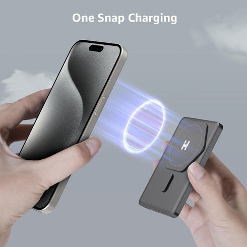 Magnetic Portable Charger, 5000mAh Wireless Battery Pack, S05 Power Bank with USB-C Cable Compatible with iPhone 15/15 Plus/15Pro/15 Pro Max,iPhon...