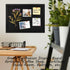 Black Cork Board Black Bulletin Board Pin Display Board for Wall Corkboard Black Pushpin Board Vision Board Picture Photo Felt Board for Memos, Ph...