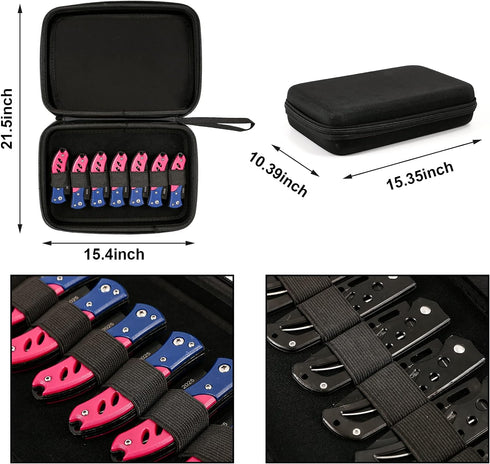 Pocket Knife Display Case Folding Knife Carrying Case with Handle Collection EVA Pocket knife Outdoor Mini Knife Organizer Storage Holder for Tact...