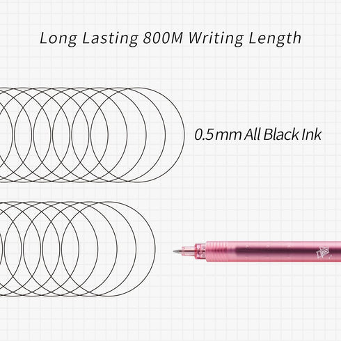 Kaco ROCKET Gel Pens 4 Pieces 0.5mm Black Ink Sunset Beach Aesthetic Pens School Office Stationery Quick Drying...