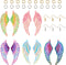 Craftdady 30Pcs Filigree Butterfly Wing Earring Charms Stainless Steel Fairy Wing Charms with Earring Hooks & Open Jump Rings for Women Crafts DIY...